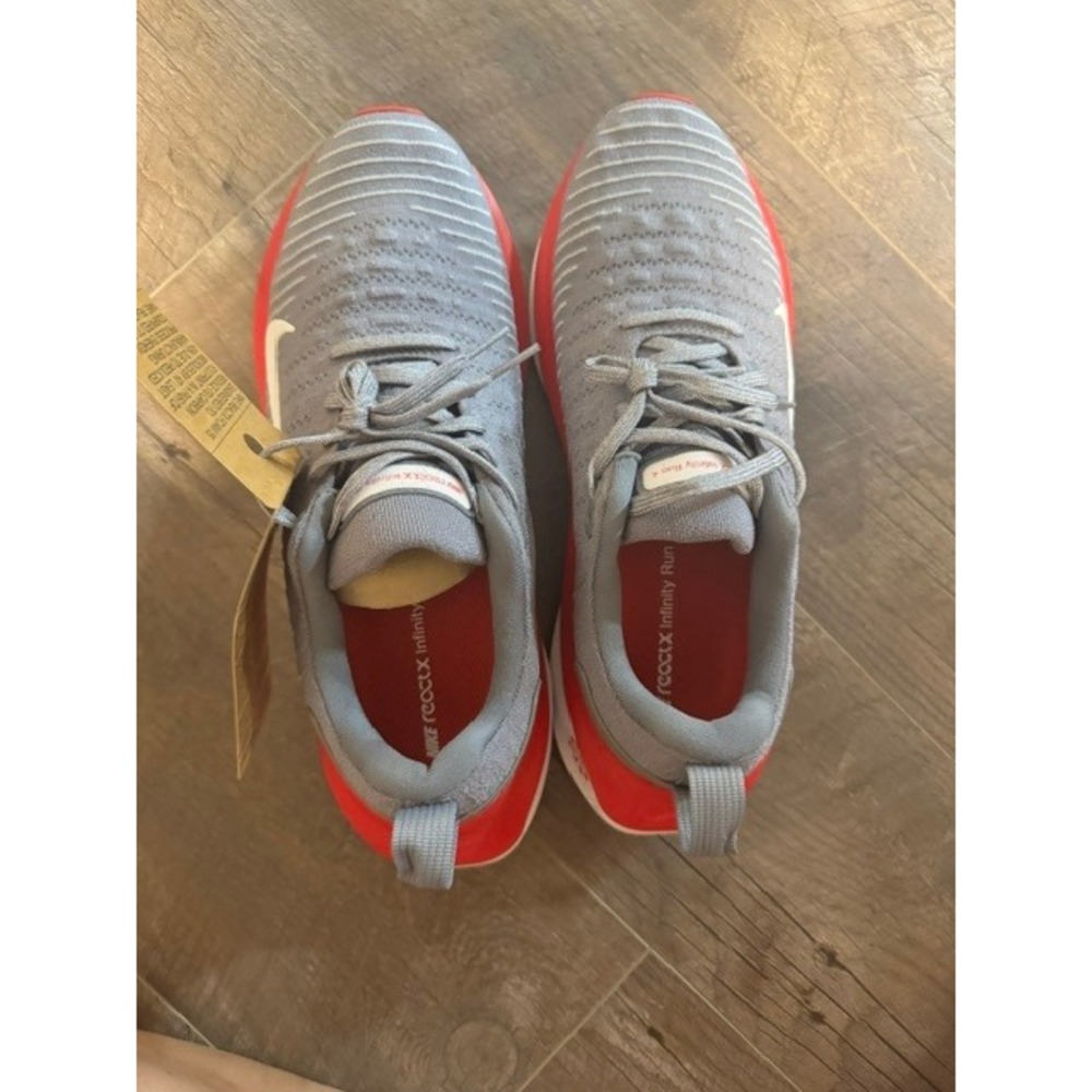 Nike ReactX Infinity Run 4 Mens Grey Red Running Shoes FJ1221-019 Size 10 NWT - Picture 2 of 9